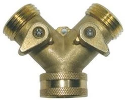 BE 91.900.073 - 2 Outlet Garden Hose Shut Off Valve 100 PSI