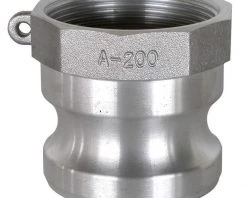 BE 90.390.400 Type A Aluminium Camlock 4" Male Coupler X FPT